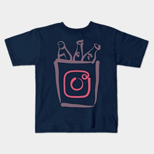 Bucket Beer and instagram Kids T-Shirt